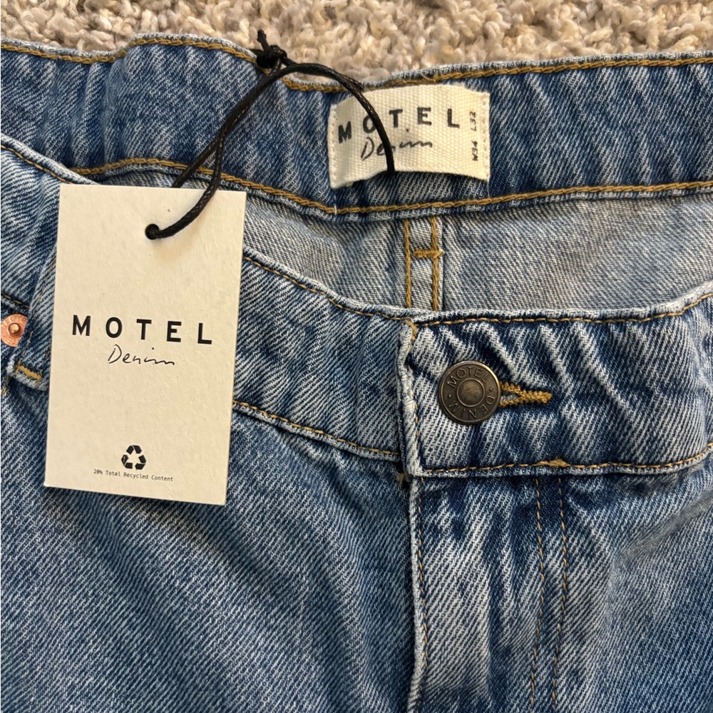 Motel Rocks Blue Straight Leg Jeans